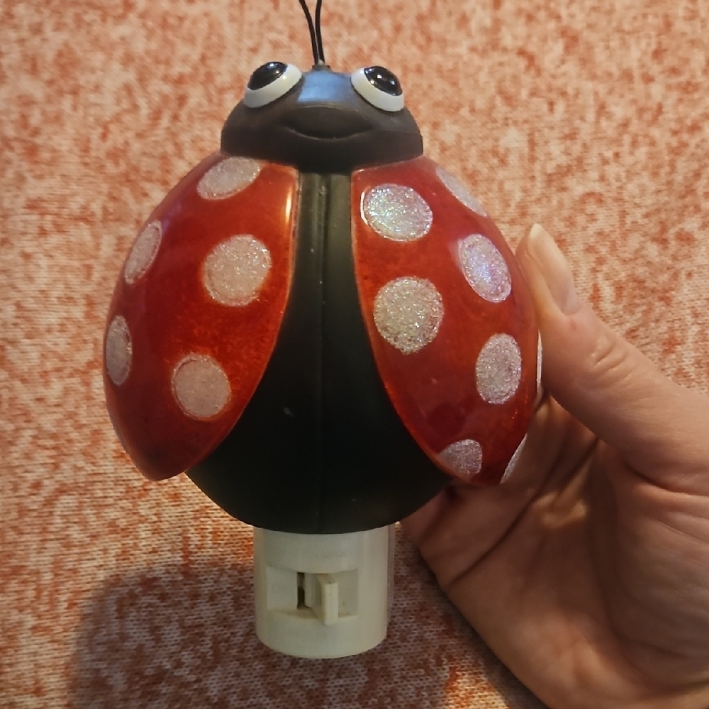 Red and Black Ladybug Night Light